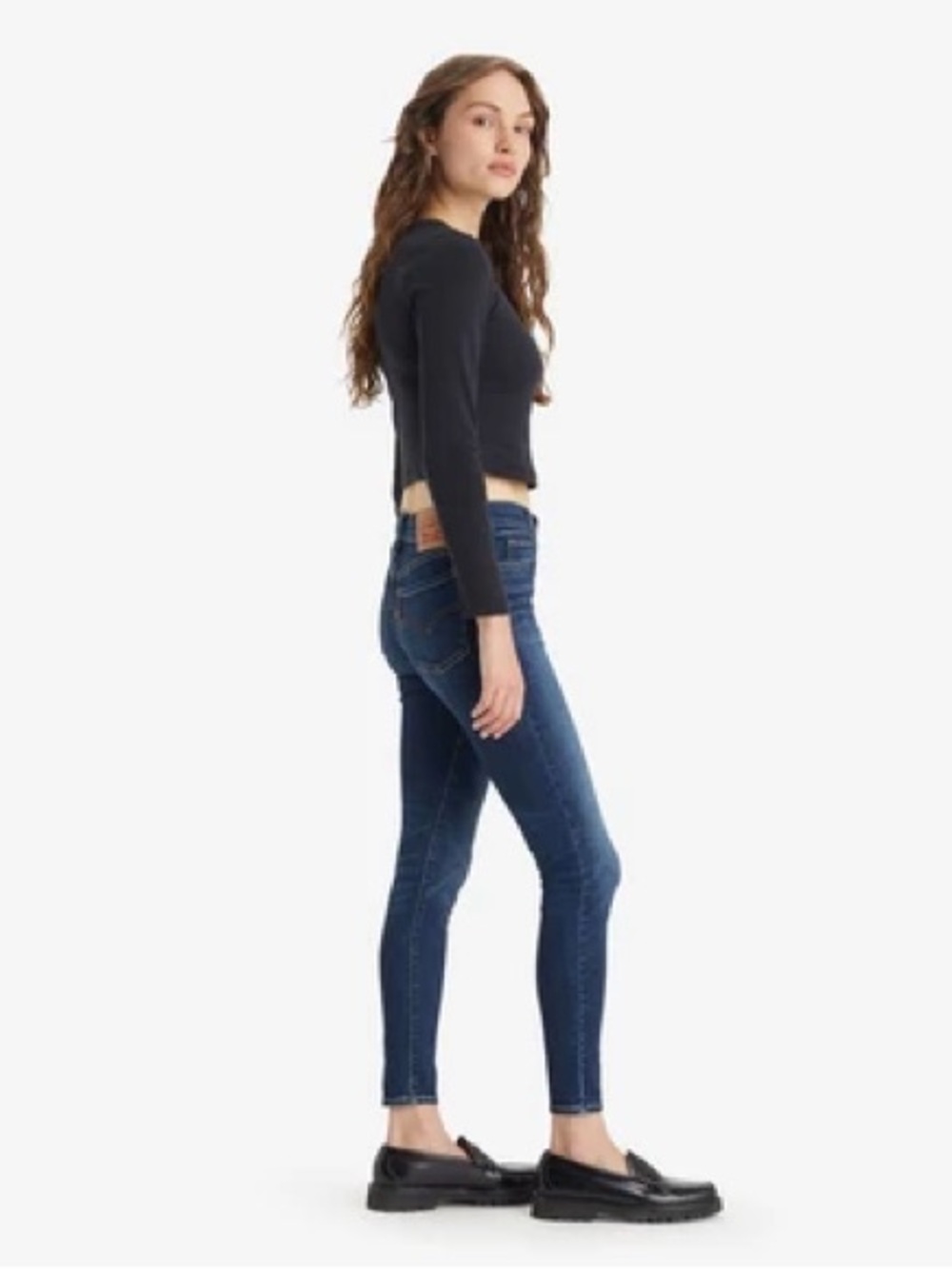 Levi's 710 Distressed Dark Blue Super Skinny Jeans